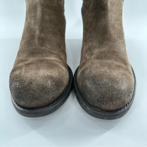 Franco Sarto knee high boots Panko 8 Brown suede distressed riding equestrian - Picture 3 of 14